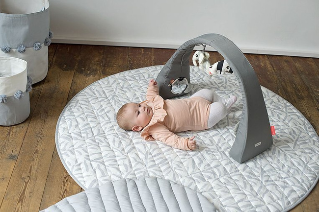 TODDLEKIND Mata do zabawy z bawełny organicznej dwustronna nieprzemakalna Nappy Free Playmat Stone