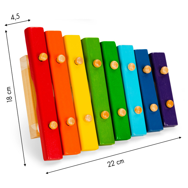 Drewniane cymbałki dla dzieci 8 tonów dzwonki