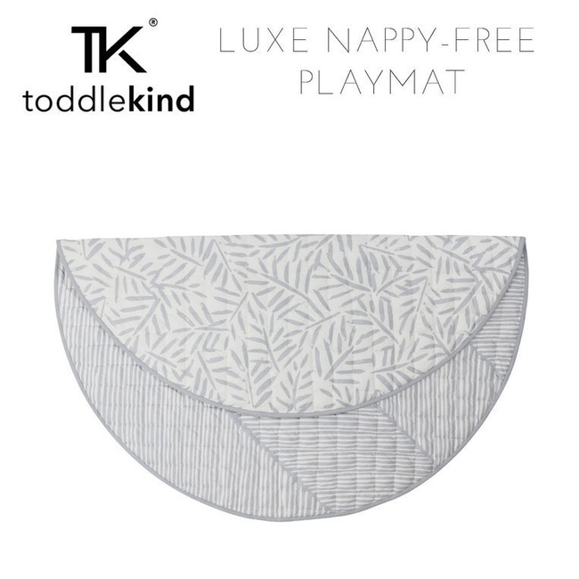 TODDLEKIND Mata do zabawy z bawełny organicznej dwustronna nieprzemakalna Nappy Free Playmat Stone