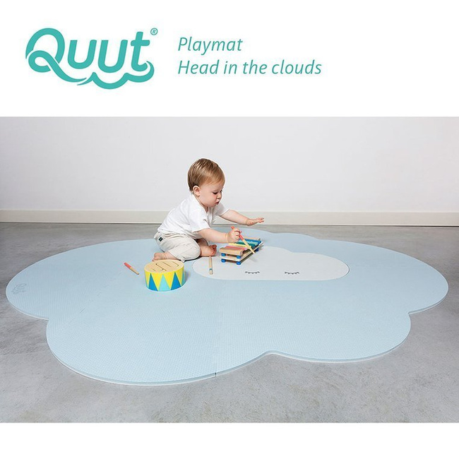 Mata do zabawy piankowa podłogowa duża Chmurka Playmat Dusty Blue - Quut