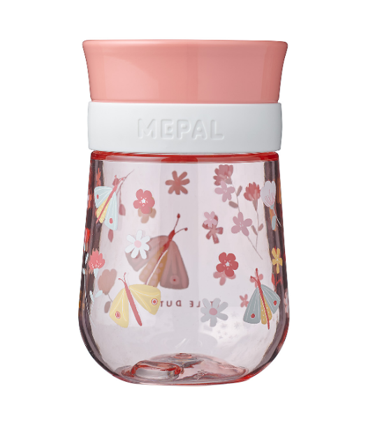 Kubek dziecięcy treningowy do nauki picia MIO Flowers & Butterflies 300ml 108016065243 - Mepal