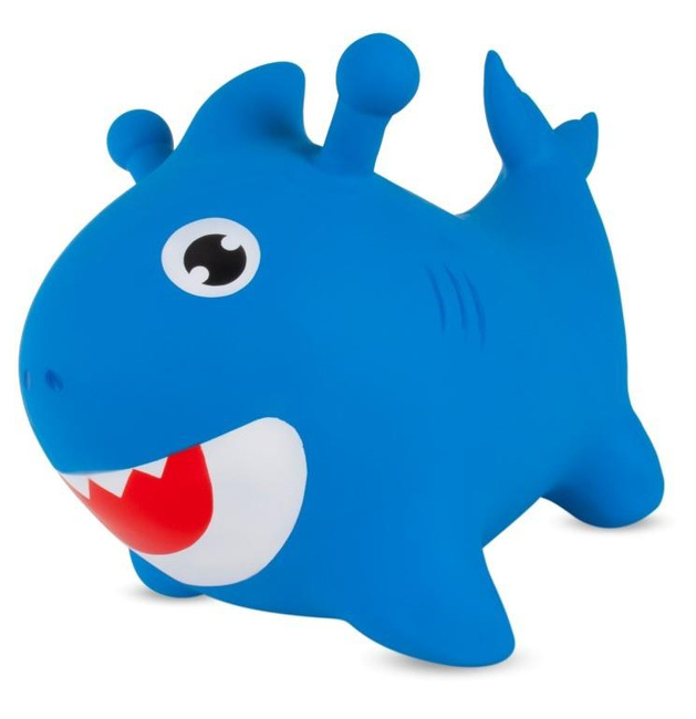 Skoczek dla dzieci REKIN BABY SHARK 62 cm niebieski do skakania z pompką - SunBaby